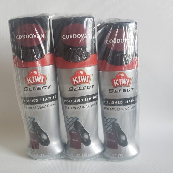 KIWI Shoe Boot Instant Polish Wax Shine Protect 2.5 FL OZ Pack of 3 Cordovan - Picture 2 of 13